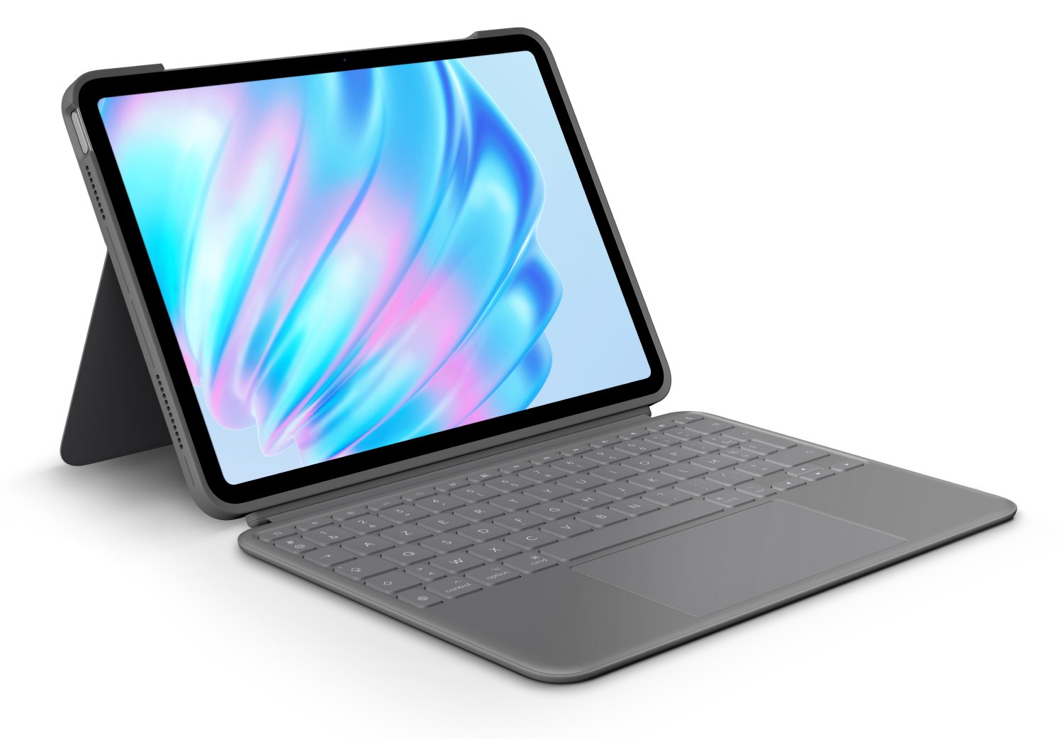 Logitech Combo Touch - Tastatur und Foliohülle - AZERTY - Französisch - Oxford Gray  Apple 11-inch iPad Air (M2)