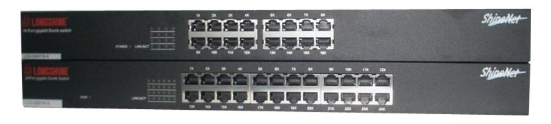 Longshine LCS-GS9116-A - Switch - unmanaged - 16 x 10/100/1000