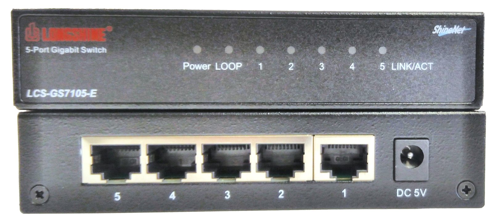Longshine Switch LCS-GS7105-E 5*GE retail - Switch - 1 Gbps