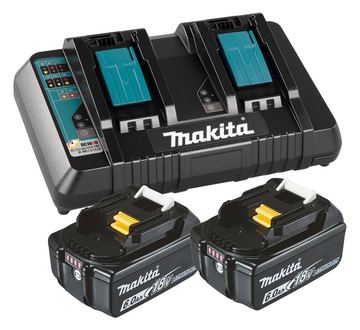 Makita DC18RD - Batterieladegerät + Batterie 2 x von LumaTech