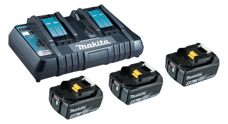 Makita DC18RD - Batterieladegerät + Batterie 3 x