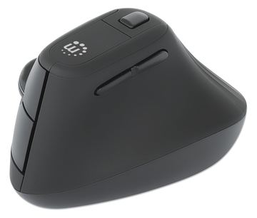 Manhattan Ergonomisch Vertikale Funkmaus USB-A schwarz von LumaTech