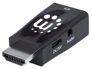 Manhattan HDMI auf VGA-Mikrokonverter, HDMI-Stecker auf VGA-Buchse mit Audio, optionaler USB Micro B-Stromport von LumaTech
