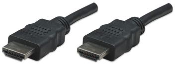 Manhattan HDMI Cable, 1080p@60Hz (High Speed), 7.5m, Male to Male, Black, Fully Shielded, Gold Plated Contacts von LumaTech