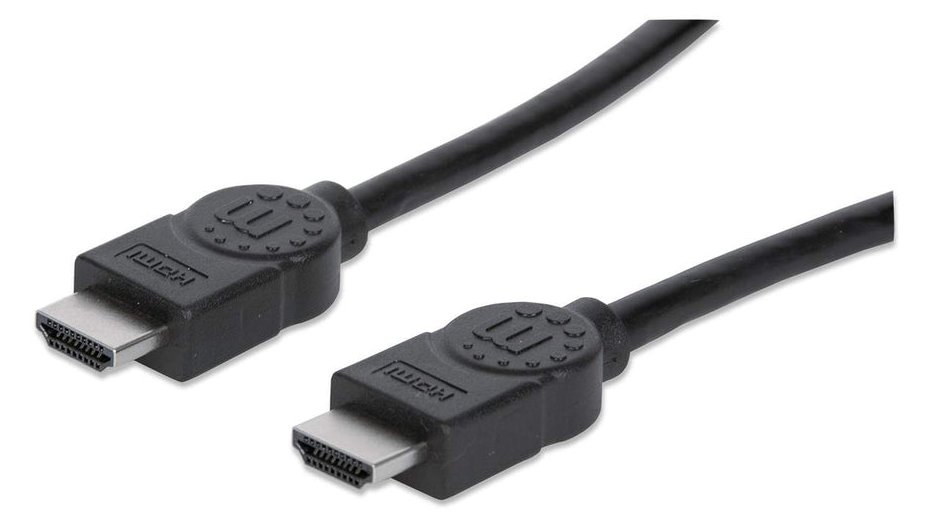 Manhattan HDMI Cable, 4K@30Hz (High Speed), 15m, Male to Male, Black, Equivalent to Startech HDMM15M, Ultra HD 4k x 2k