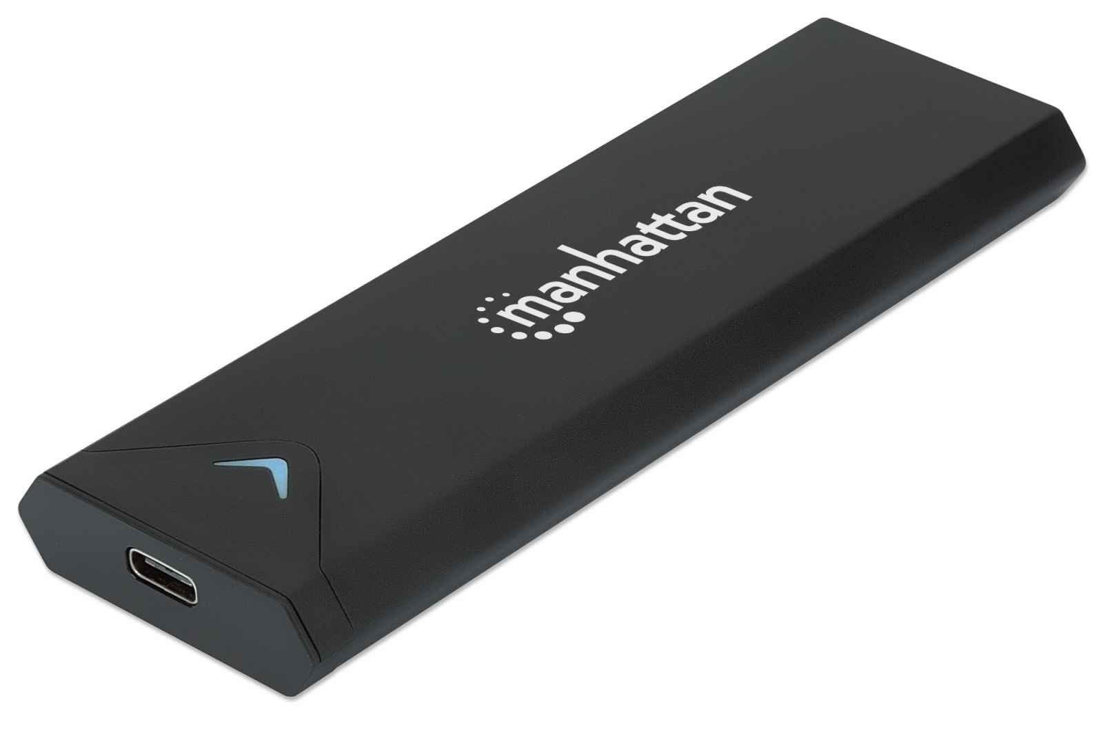 Manhattan M.2 NVMe SSD Enclosure, USB-C Female Connection, 10 Gbps (USB 3.2 Gen2 aka USB 3.1)