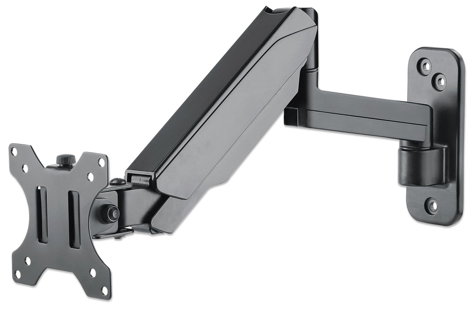 Manhattan TV & Monitor Mount, Wall, Spring Arm, 1 screen, Screen Sizes: 17-32, Black, VESA 75x75 to 100x100mm, Max 8kg