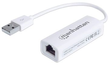Manhattan USB-A Fast Ethernet Adapter, 10/100 Mbps Network, 480 Mbps (USB 2.0) von LumaTech