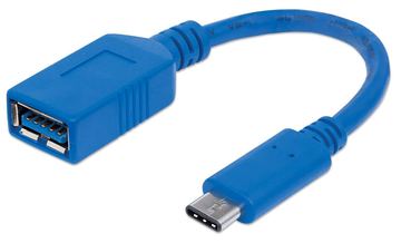 Manhattan USB-C to USB-A Cable, 15cm, Male to Female, 5 Gbps (USB 3.2 Gen1 aka USB 3.0) von LumaTech