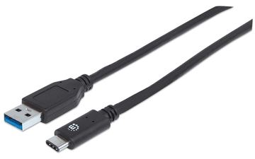 Manhattan USB-C to USB-A Cable, 1m, Male to Male, 10 Gbps (USB 3.2 Gen2 aka USB 3.1) von LumaTech