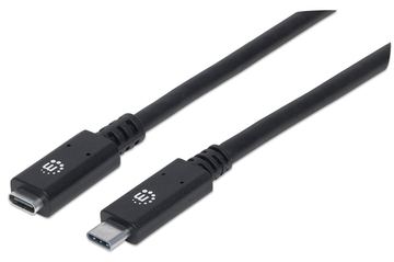 Manhattan USB-C to USB-C Extension Cable, 50cm, Male to Female, 10 Gbps (USB 3.2 Gen2 aka USB 3.1) von LumaTech