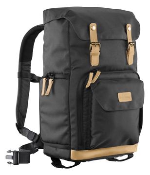 mantona Luis - Rucksack für Kamera - Nylon, Leder - Schwarz von LumaTech