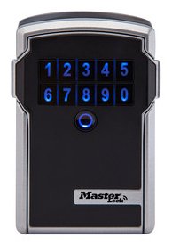 MasterLock Bluetooth-Schlüsselkasten - Select Access Smart - Wandmontage - Grau - Elektronisch - Schlüssel - Akku