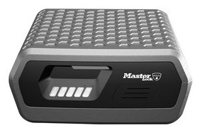 MasterLock Große Sicherheitskassette - Tragbarer Safe - Holzkohle - Grau - Elektronisch - 10l - Kleine Elektronik - Akku
