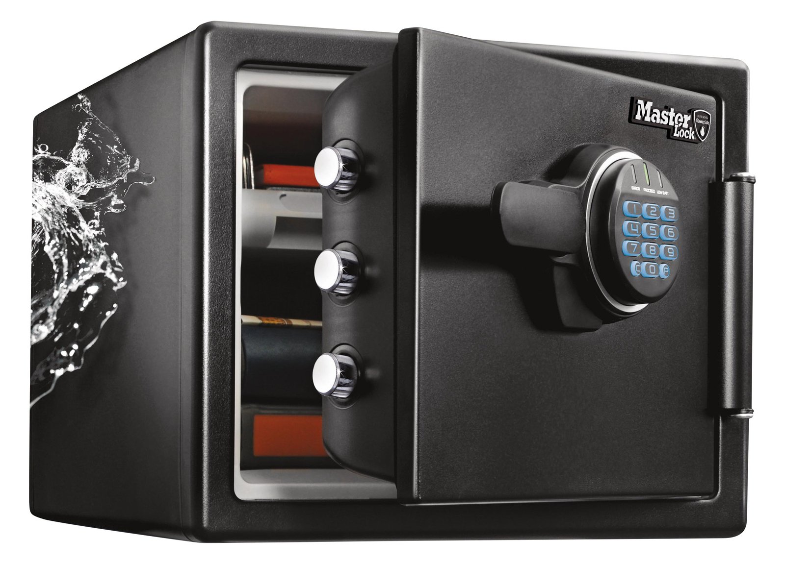 MasterLock LFW082FTC - Wandtresor - Schwarz - Code - 22,9 l - Dokument - Schmuck - Kleine Elektronik - Akku