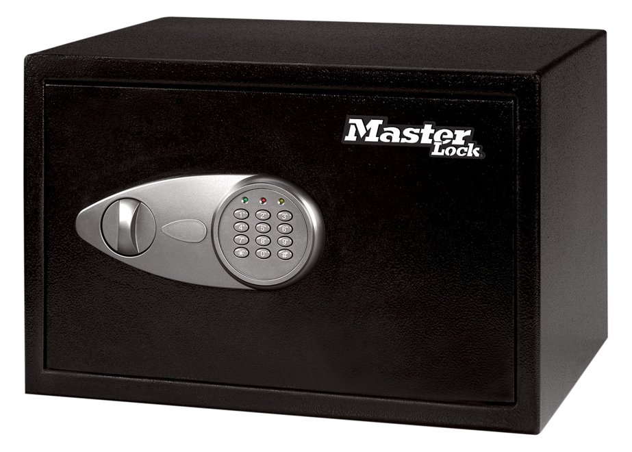 MasterLock Mittelgroer digitaler Safe mit Kombination - Schwarz - Grau - Zahlenschloss - Stahl - 350mm - 270mm - 220mm