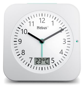 Mebus 25610 - Digitaler Wecker - Weiß - 12 h - F - °C - Radio/Summer - Analog von LumaTech