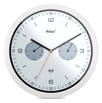 Mebus 52826 - Wand - Rund - Schwarz - Grau - Weiß - Kunststoff - Akku - AA von LumaTech