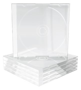 MEDIARANGE Behälter CD-Aufbewahrung - Kapazität: 1 CD/DVD - durchsichtig (Packung mit 100) von LumaTech