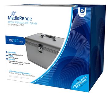 MEDIARANGE BOX79 - Gehäusebox - 120 Disks - Silber - Fleece - Kunststoff - Holz - 120 mm - Aluminium von LumaTech