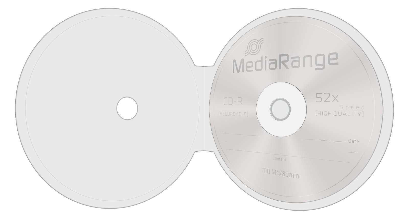 MEDIARANGE Cliptray - CD-Umschläge - Kapazität: 1 CD - weiß (Packung mit 10)