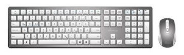 MEDIARANGE Funk-Tastatur und optis. Funk-Maus Set sil - Tastatur - Optisch - TL: Deutsch, QWERTZ