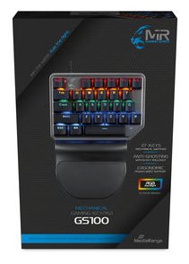 MediaRange Gaming Series GS100 Mechanical Gaming Keypad, schwarz/mehrfarbig/silber, USB-A - TL: Deutsch, QWERTZ