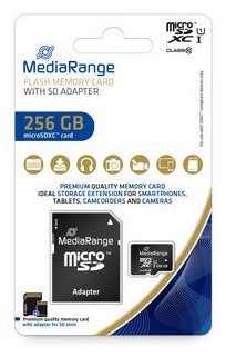 MEDIARANGE MR946 - Flash-Speicherkarte (microSDXC-an-SD-Adapter inbegriffen)