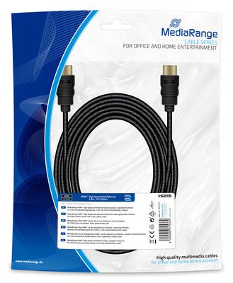 MEDIARANGE MRCS211 - 5 m - HDMI Typ A (Standard) - HDMI Typ A (Standard) - 10,2 Gbit/s - Schwarz