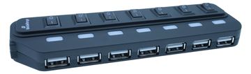 MEDIARANGE MRCS504 - Hub - 7 x USB 2.0 - Desktop von LumaTech