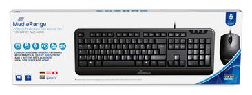 MEDIARANGE MROS108 - Tastatur-und-Maus-Set - USB - TL: Deutsch, QWERTZ
