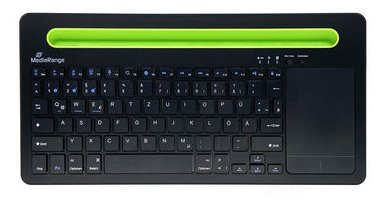 MEDIARANGE MROS131 - Tastatur - kompakt - mit Touchpad, Telefonhalter - TL: Deutsch, QWERTZ