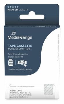 MEDIARANGE Schriftbandka. Brother TZ-135/TZe-135 12mm 8m wei