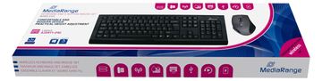 MEDIARANGE Tastatur-Set+ optis. Funk-Maus sw - Tastatur - Optisch - TL: Französisch, AZERTY von LumaTech