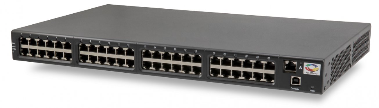 Microchip Technology PD-9624GC - Schnelles Ethernet - Gigabit Ethernet - 10,100,1000 Mbit/s - Schwarz - 1U - 100-240 V