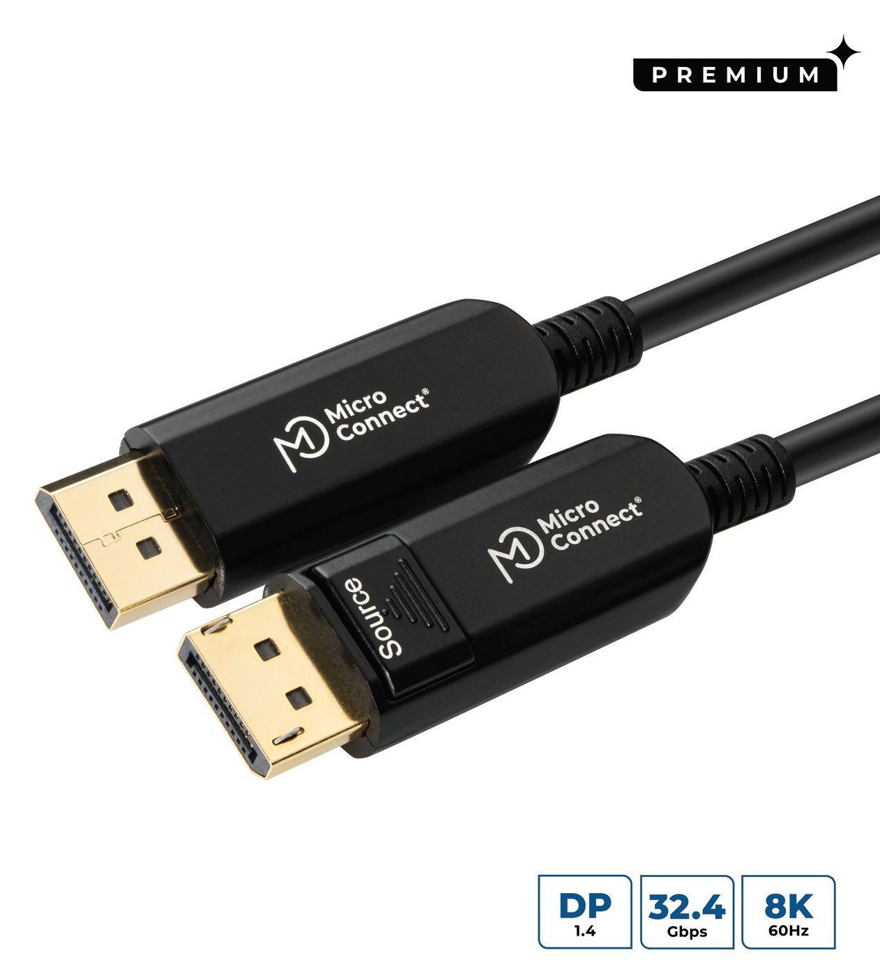 MicroConnect DisplayPort 1.4 8Ka60Hz Optic Fibre - Kabel - Digital/Display/Video