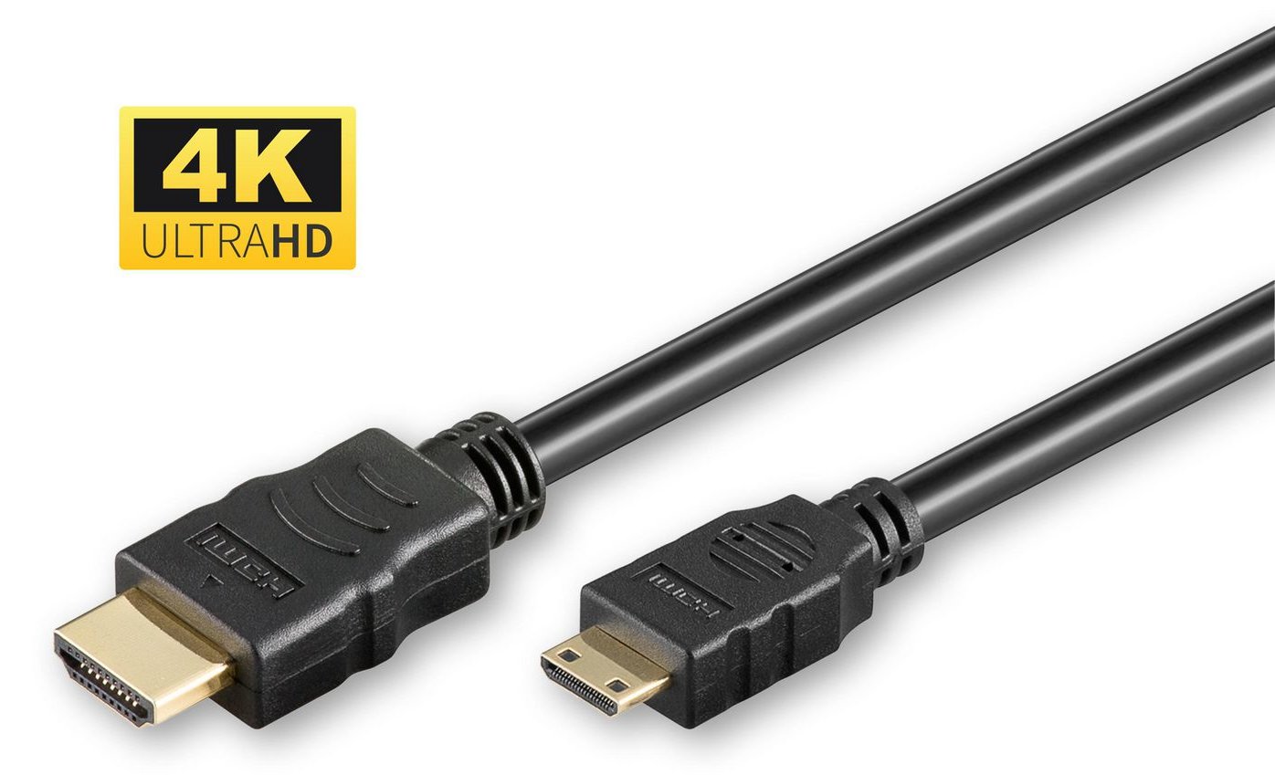 MicroConnect HDMI mit Ethernetkabel - mini HDMI (M)