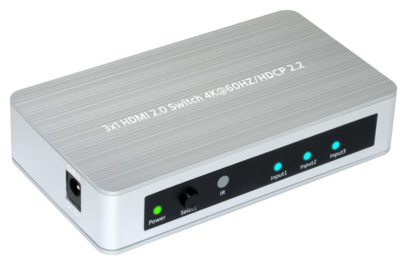 MicroConnect MC-HMSW301B - HDMI - Aluminium - Aluminium - 60 Hz - 480i - 600 MHz