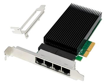 MicroConnect Network Card PCIe x4 I226-T4 Quad- 25G RJ45 - PCI-Express von LumaTech