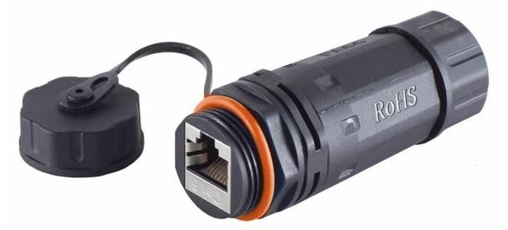 MicroConnect RJ45 coupler CAT 6a IP68 short Outdoor - Netzwerk