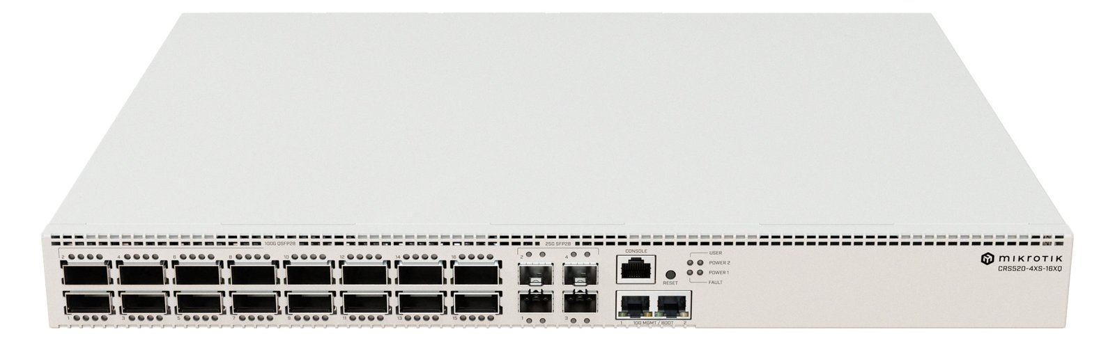 MikroTik CRS520-4XS-16XQ-RM - Switch - L3 - 4 x 25 Gigabit SFP28 + 16 x 100 Gigabit QSFP28
