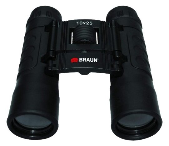 Braun Fernglas 10 x 25 - Dachkant - Schwarz