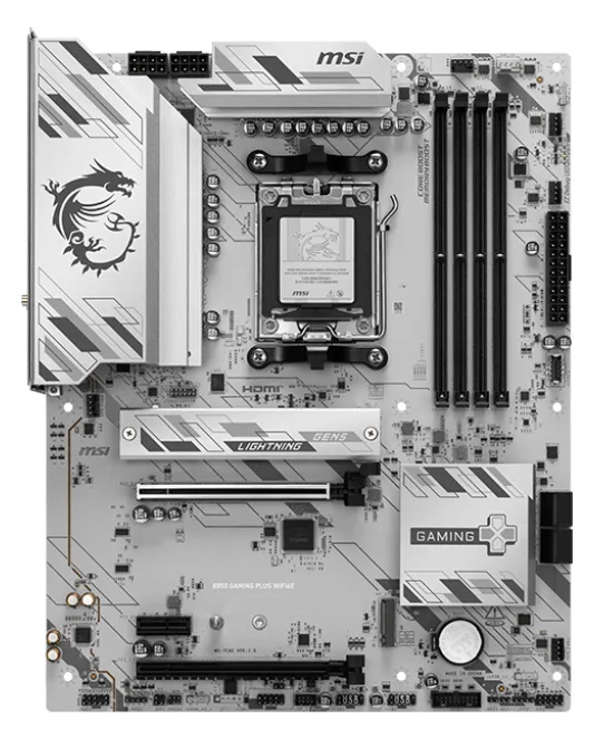 MSI B850 GAMING PLUS WIFI6E - Motherboard - ATX - Socket AM5 - AMD B850 Chipsatz - 2.5 GB LAN, Wi-Fi 6E, Bluetooth, Ansicht 2