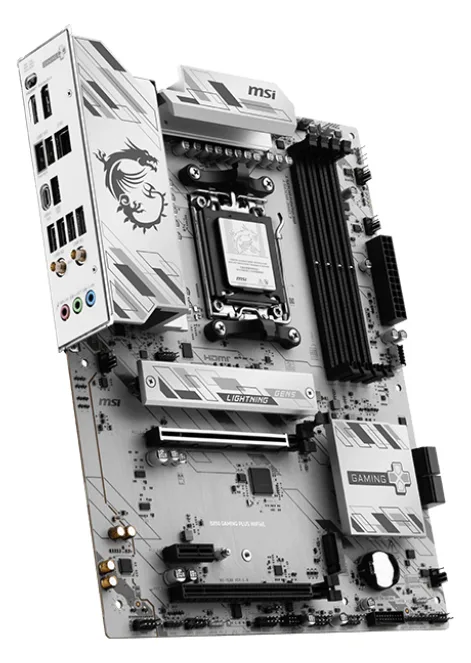 MSI B850 GAMING PLUS WIFI6E - Motherboard - ATX - Socket AM5 - AMD B850 Chipsatz - 2.5 GB LAN, Wi-Fi 6E, Bluetooth, Ansicht 4