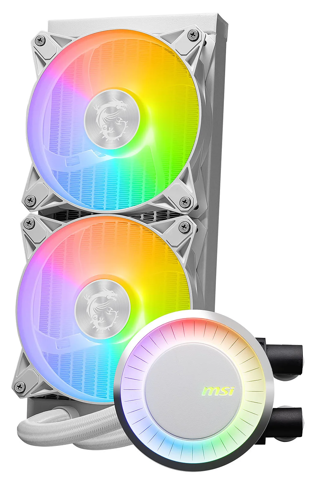 MSI MAG CORELIQUID E240 - Prozessor-Flüssigkeitskühlsystem - Kühlergröße: 240 mm - Weiß, Ansicht 3