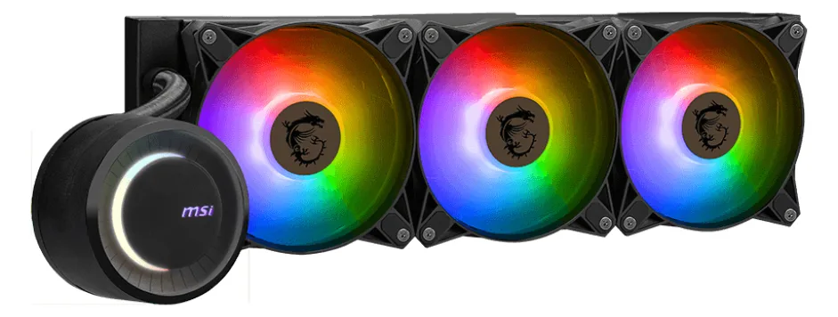 MSI MAG CORELIQUID E360 - Prozessor-Flüssigkeitskühlsystem - Kühlergröße: 360 mm - (für: LGA1156, LGA1155, LGA1150), Ansicht 3