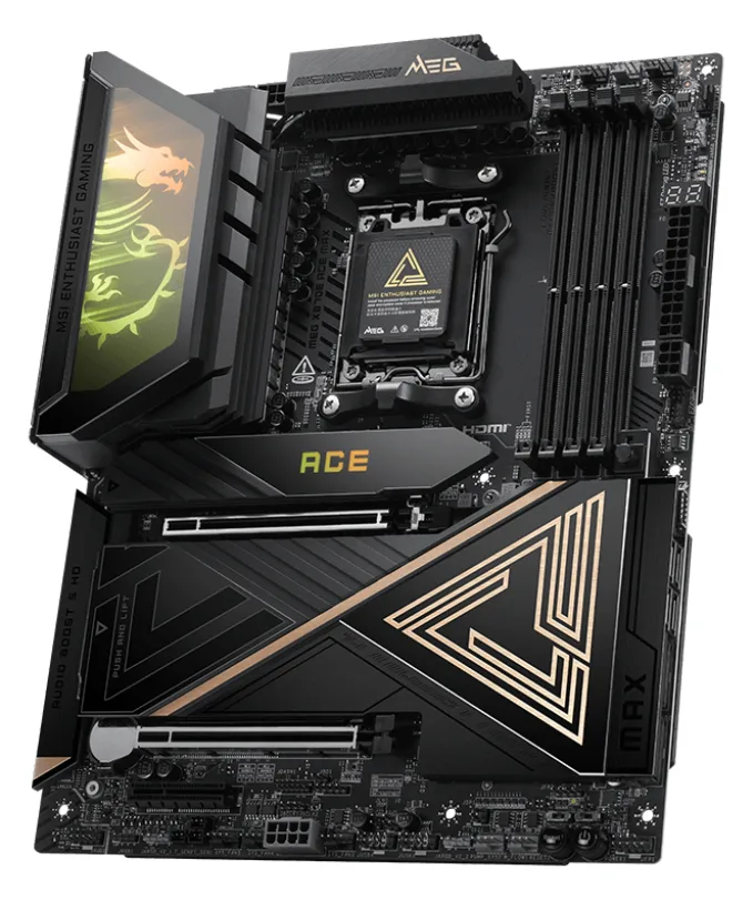 MSI MB MSI AMD AM5 MEG X870E ACE MAX - AMD Sockel AM5 (Ryzen Zen4) - ATX, Ansicht 4