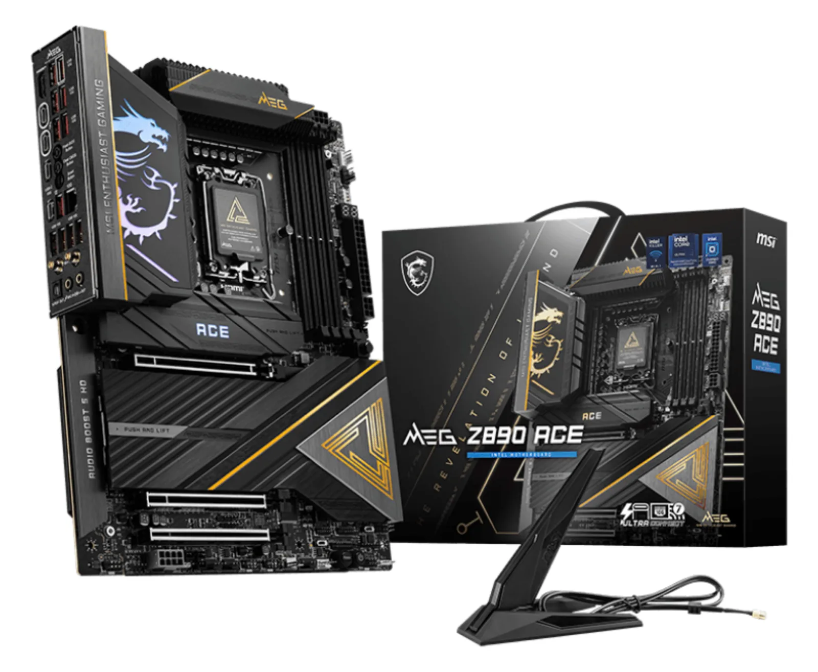 MSI MEG Z890 ACE - Motherboard - ATX - LGA1851-Sockel - Z890 Chipsatz - USB-C 3.2 Gen 2x2, USB 3.2 Gen 1, USB 3.2 Gen 2, Ansicht 2