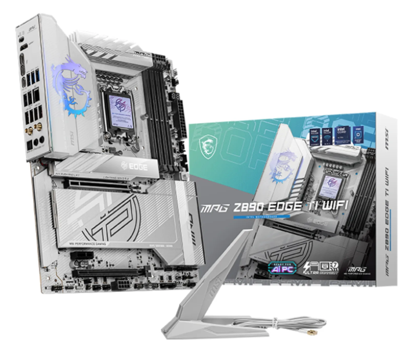 MSI MPG Z890 EDGE TI WIFI - Motherboard - ATX - LGA1851-Sockel - Z890 Chipsatz - USB4, USB 3.2 Gen 1, USB 3.2 Gen 2, Ansicht 2