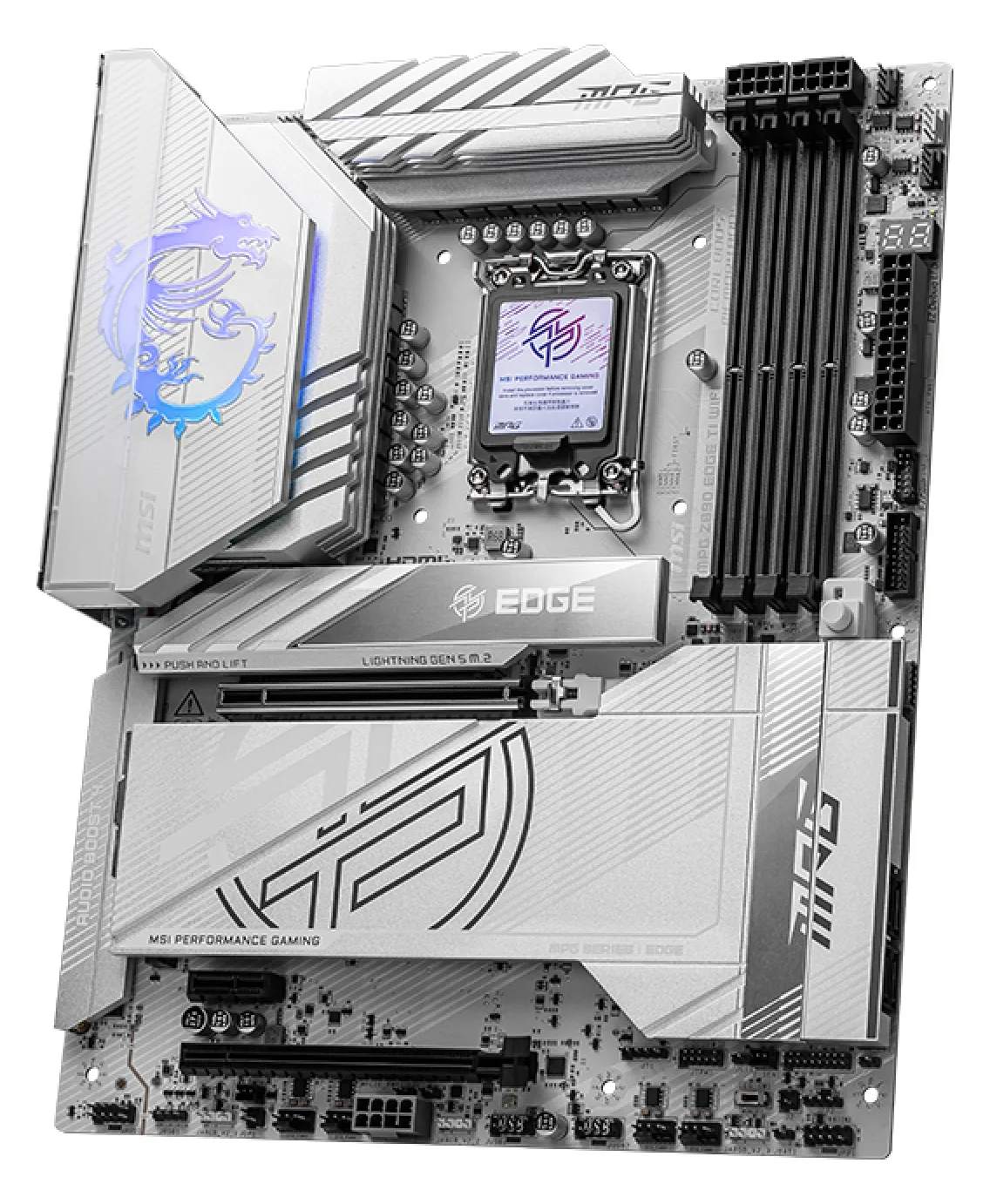 MSI MPG Z890 EDGE TI WIFI - Motherboard - ATX - LGA1851-Sockel - Z890 Chipsatz - USB4, USB 3.2 Gen 1, USB 3.2 Gen 2, Ansicht 4